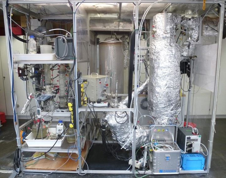 Laborfeuerungsanlage (LFA) mit nachgeschalteter Rauchgasreinigung